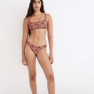 NWT Madewell Second Wave Balconette Bikini Top in Painted Seashells